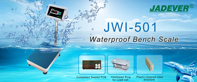 Jadever JWI-501 wasserdichte Tischwaage für Meeresfrüchte IP68
