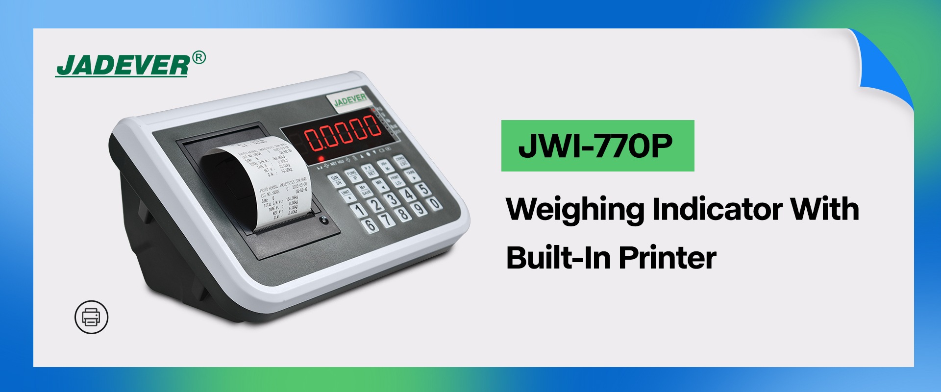 JADEVER JWI-770P Eingebauter Druck-Wiegeindikator macht das Wiegemanagement zu einem Schritt