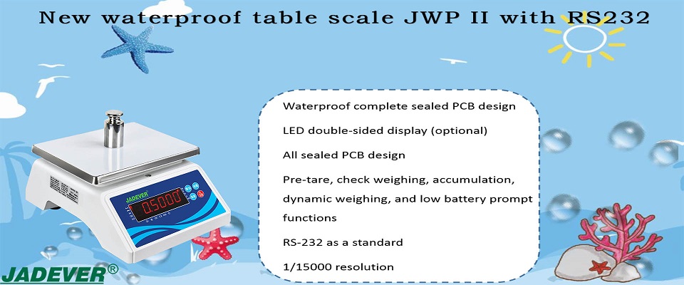 Jadever neue wasserdichte Tischwaage JWP II mit RS232