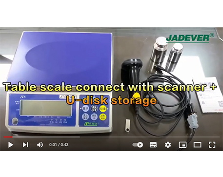  Jadever Tischwaage JWQ Speichern von Gewichtsdaten in U-Diskette mit Bar-Code Scanner