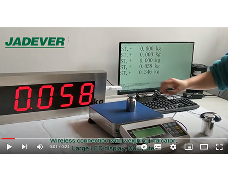 Jadever-Waage verbindet sich gleichzeitig mit dem Remote-Display und dem PC