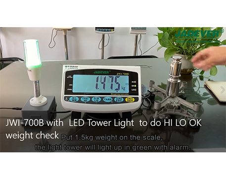 Wägeanzeiger mit LED-Turmlicht (neu  Modell) Hi lo ok Gewichtscheck